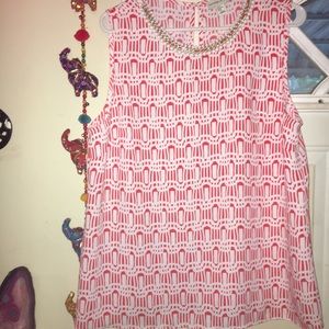 Y2K Adrienne Vittadini beaded blouse top